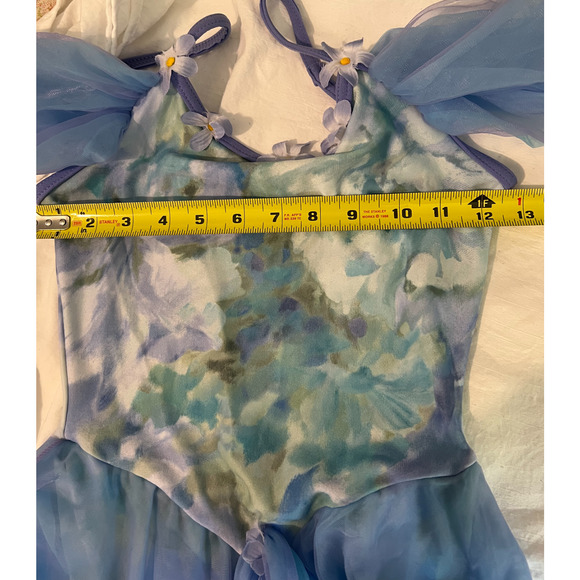 Girls Dress Size Small Blue Fairy Dance Recital Fit and Flair Tutu Ballerina - Picture 4 of 8